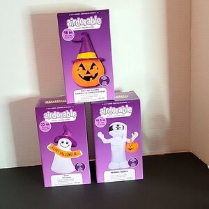 Airdorable  Airblown  Inflatable MUMMY, WITCH HAT PUMPKIN,and GHOST- NIB